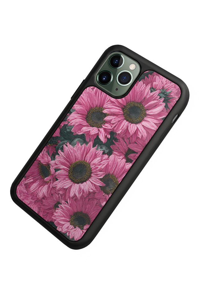 iPhone 11 Pro Uyumlu Cicek Tasarımlı Glossy Premium Kılıf