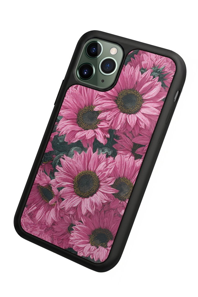 iPhone 11 Pro Uyumlu Cicek Tasarımlı Glossy Premium Kılıf