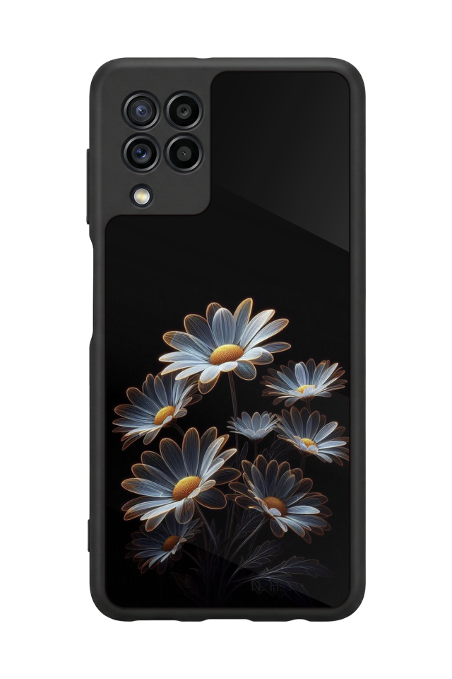 Samsung Galaxy M22 Uyumlu Cicek Tasarımlı Glossy Premium Kılıf