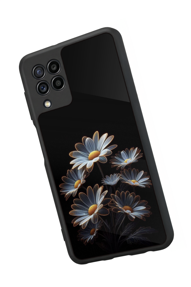 Samsung Galaxy M22 Uyumlu Cicek Tasarımlı Glossy Premium Kılıf