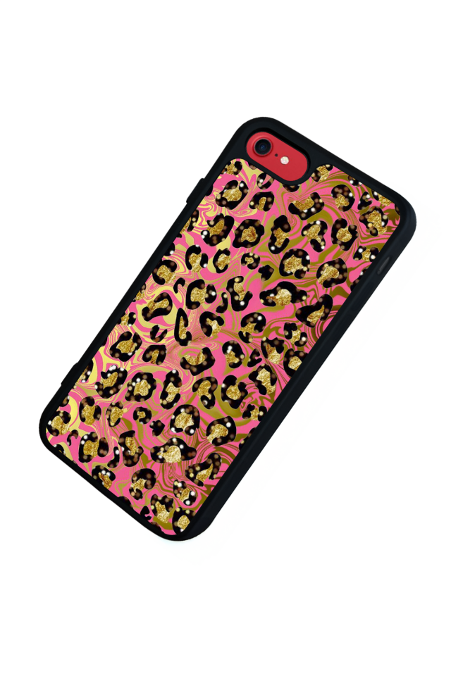 iPhone 8 Uyumlu Hologram Leopar Tasarımlı Glossy Premium Kılıf