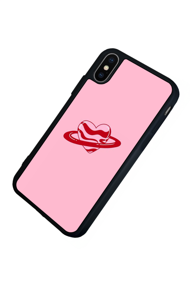 iPhone XS Max Uyumlu Kalp Love Tasarımlı Glossy Premium Kılıf