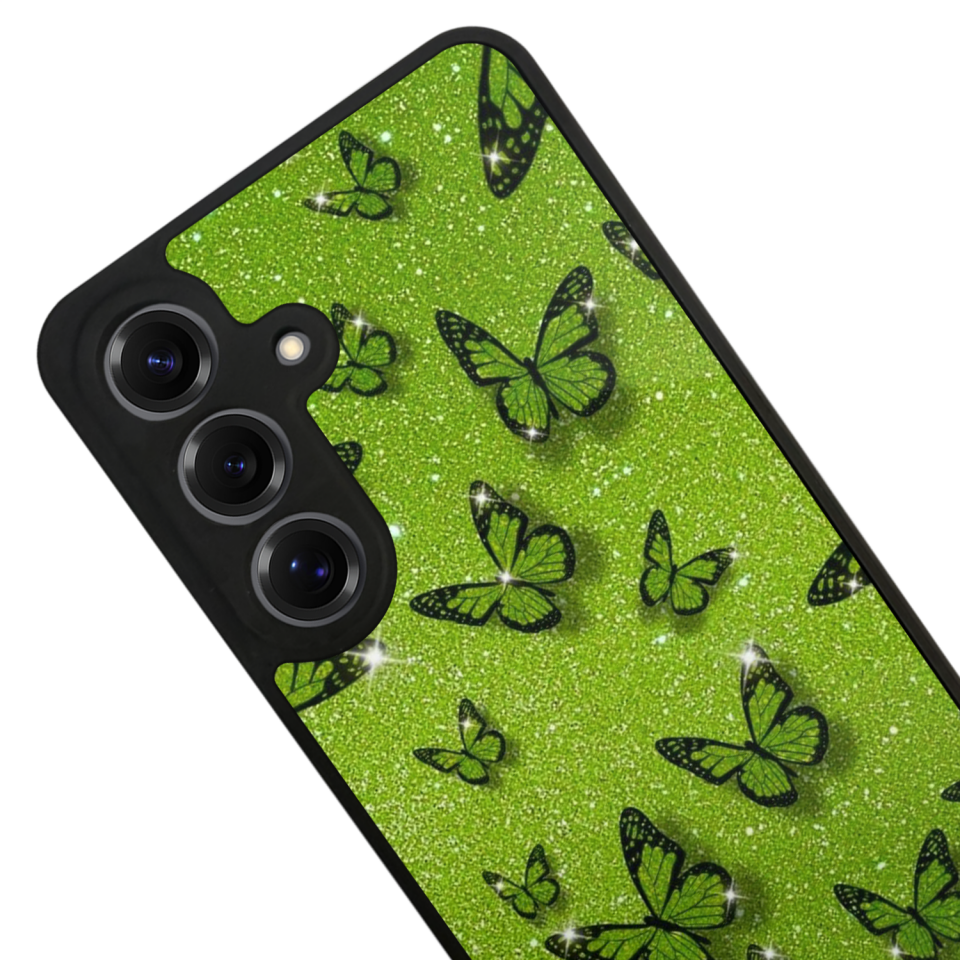 Samsung Galaxy S25 Uyumlu Kelebek Tasarımlı Glossy Premium Kılıf