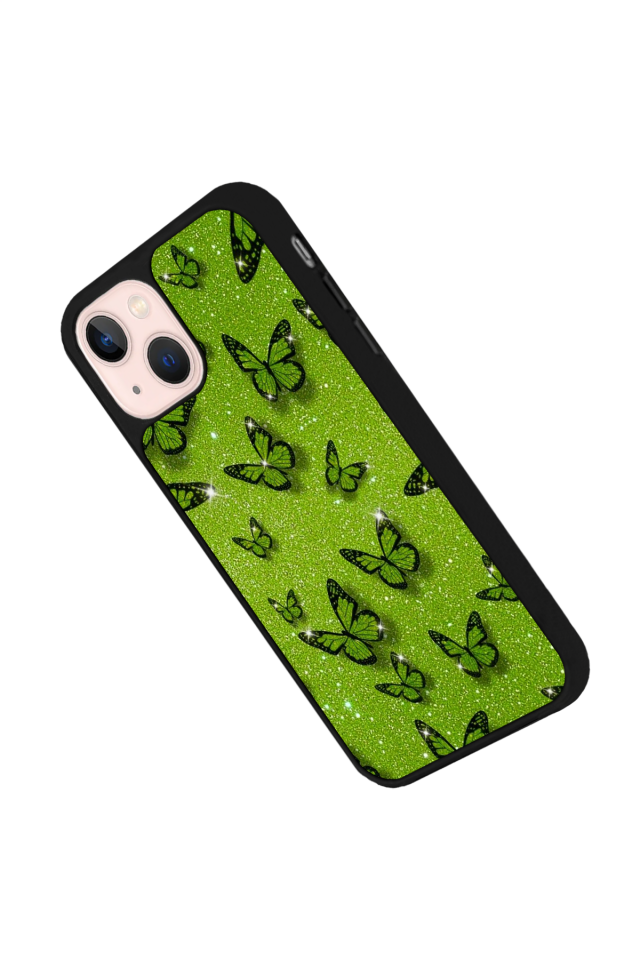 iPhone 13/14 Uyumlu Kelebek Tasarımlı Glossy Premium Kılıf