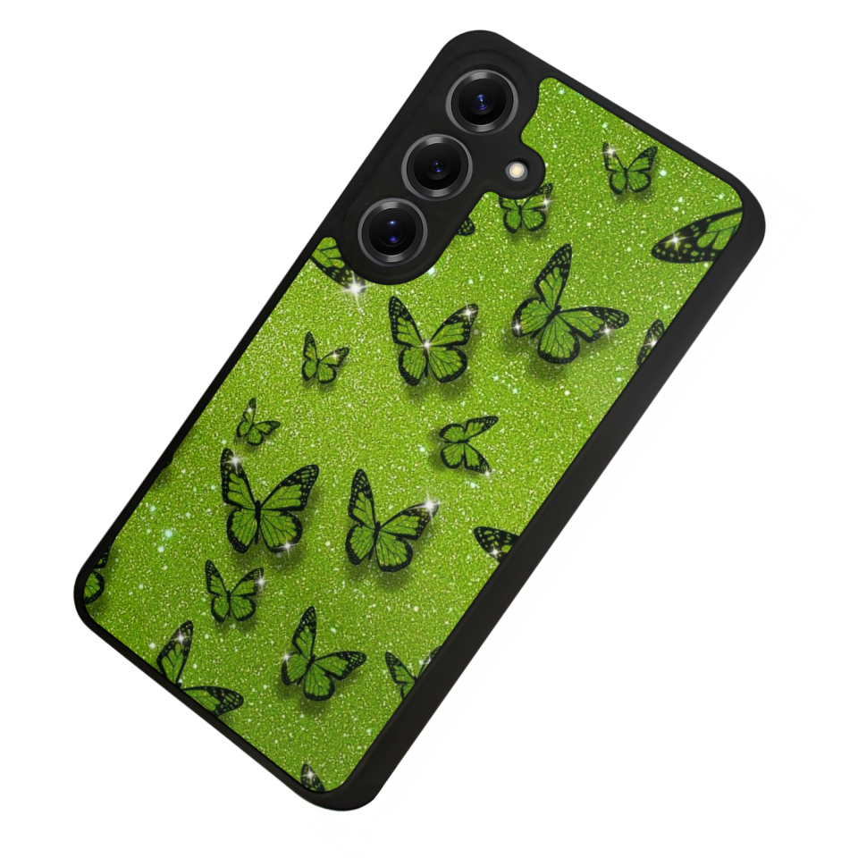 Samsung Galaxy S25 Uyumlu Kelebek Tasarımlı Glossy Premium Kılıf