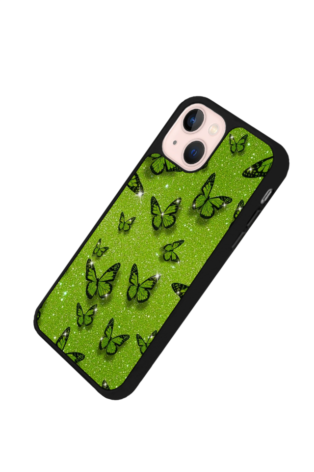 iPhone 13/14 Uyumlu Kelebek Tasarımlı Glossy Premium Kılıf