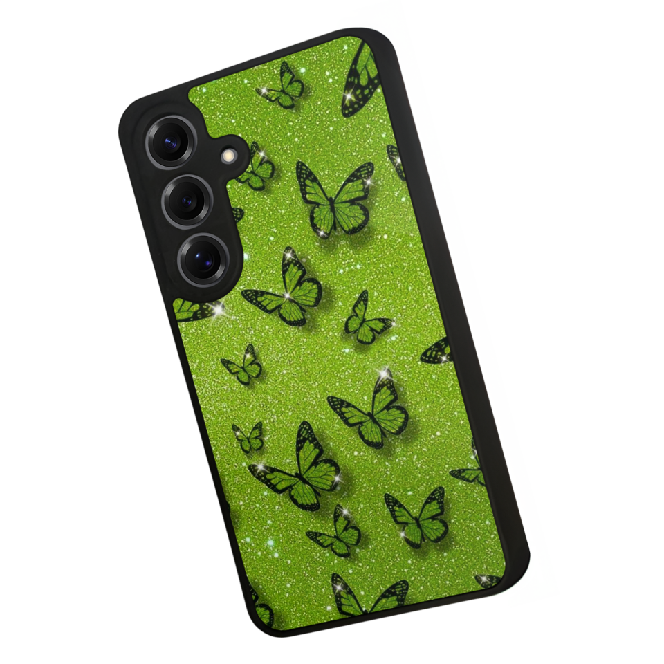 Samsung Galaxy S25 Uyumlu Kelebek Tasarımlı Glossy Premium Kılıf