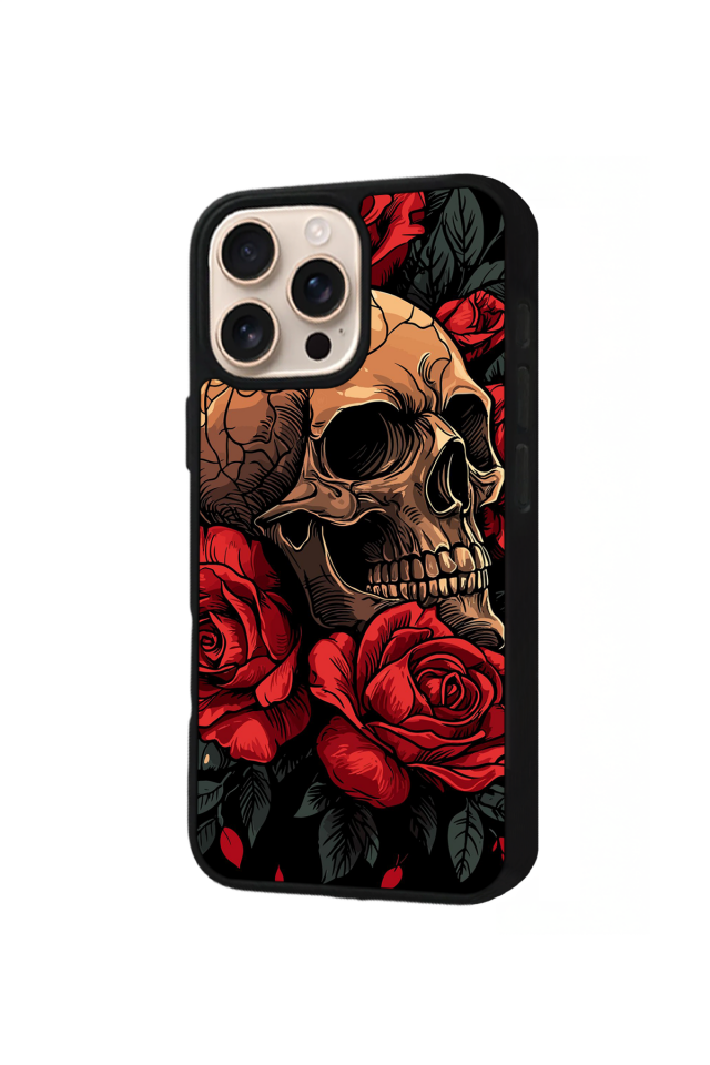 iPhone 15 Pro Uyumlu KuruKafa Tasarımlı Glossy Premium Kılıf