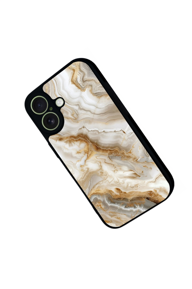 iPhone 17 Uyumlu Mermer Marble Tasarımlı Glossy Premium Kılıf
