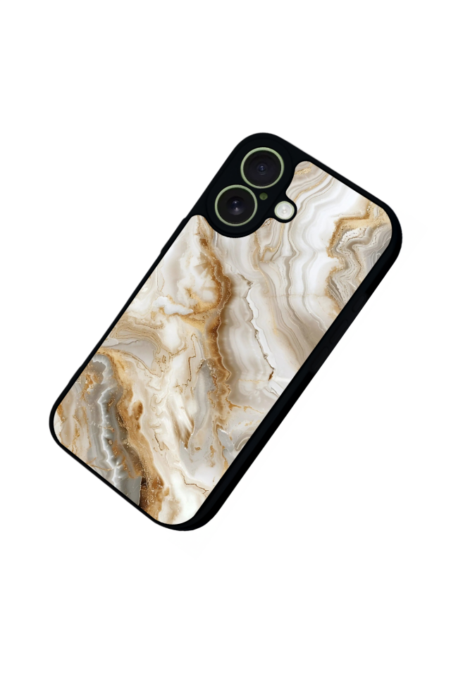 iPhone 17 Uyumlu Mermer Marble Tasarımlı Glossy Premium Kılıf