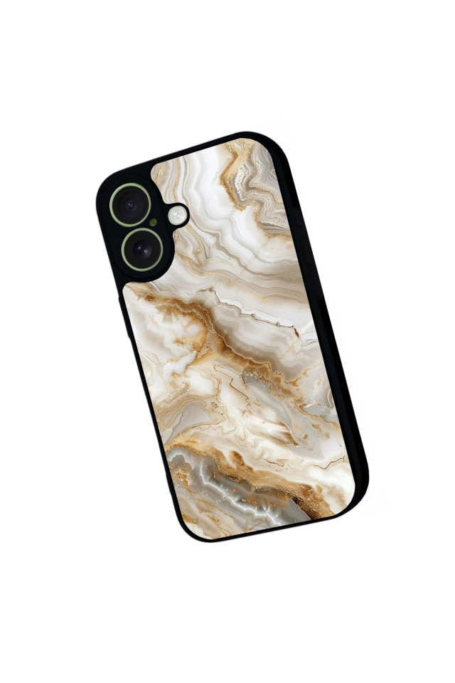 iPhone 17 Uyumlu Mermer Marble Tasarımlı Glossy Premium Kılıf