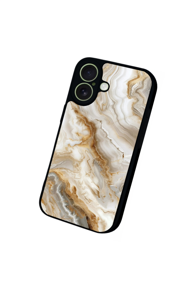iPhone 17 Uyumlu Mermer Marble Tasarımlı Glossy Premium Kılıf