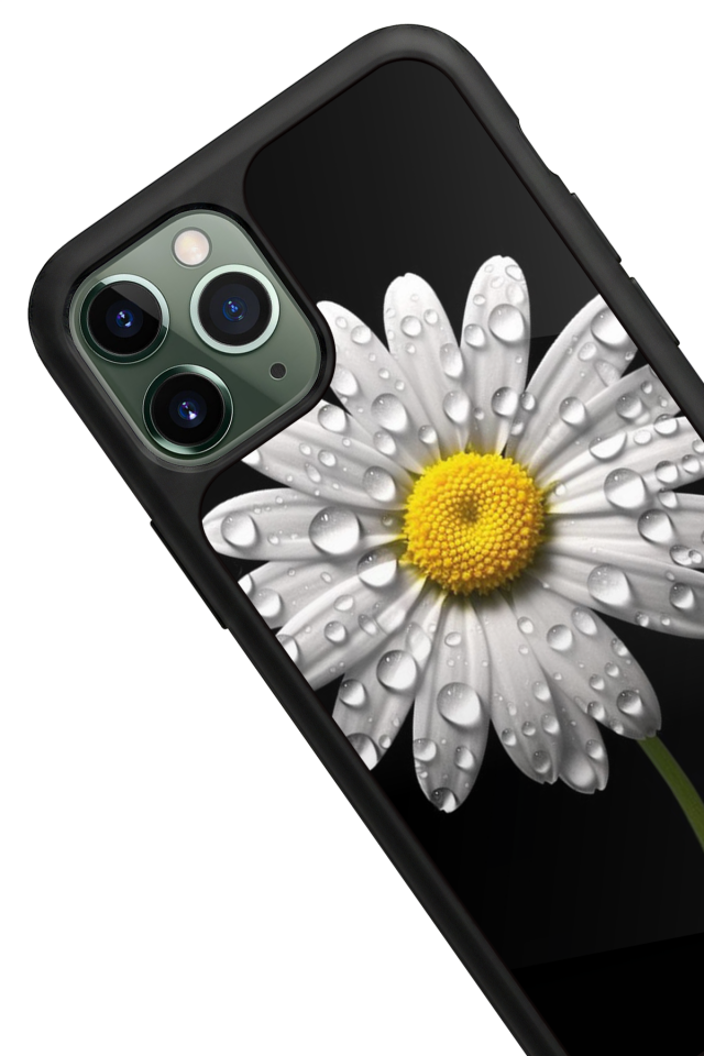 iPhone 11 Pro Max Uyumlu Papatya Tasarımlı Glossy Premium Kılıf