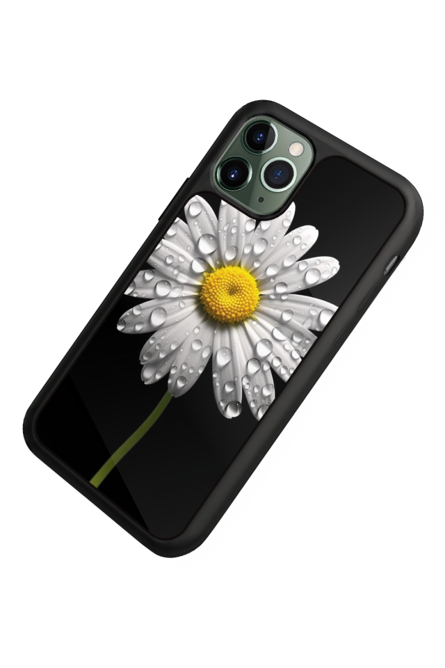 iPhone 11 Pro Max Uyumlu Papatya Tasarımlı Glossy Premium Kılıf