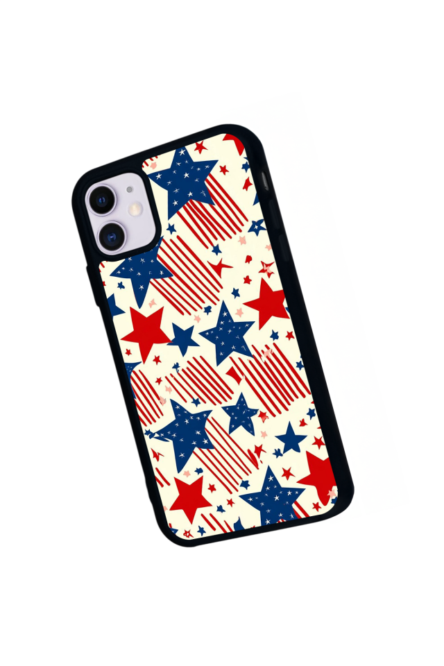 iPhone 11 Uyumlu Retro Yildizlar Tasarımlı Glossy Premium Kılıf