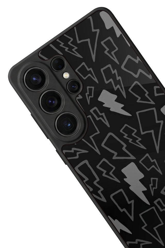 Samsung Galaxy S26 Ultra Uyumlu Simsek Tasarımlı Glossy Premium Kılıf