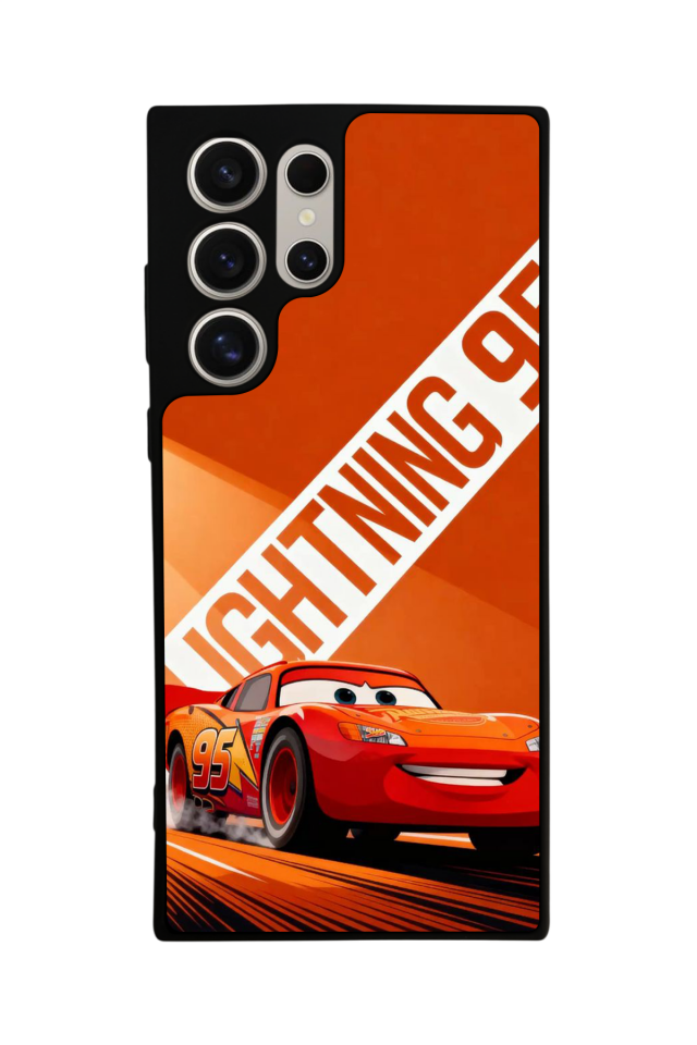 Samsung Galaxy S22 Ultra Uyumlu Şimsek McQueen Tasarımlı Glossy Premium Kılıf