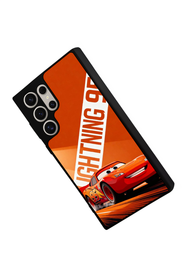 Samsung Galaxy S22 Ultra Uyumlu Şimsek McQueen Tasarımlı Glossy Premium Kılıf