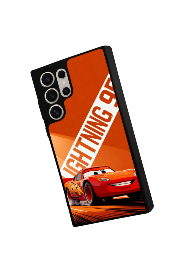 Samsung Galaxy S22 Ultra Uyumlu Şimsek McQueen Tasarımlı Glossy Premium Kılıf