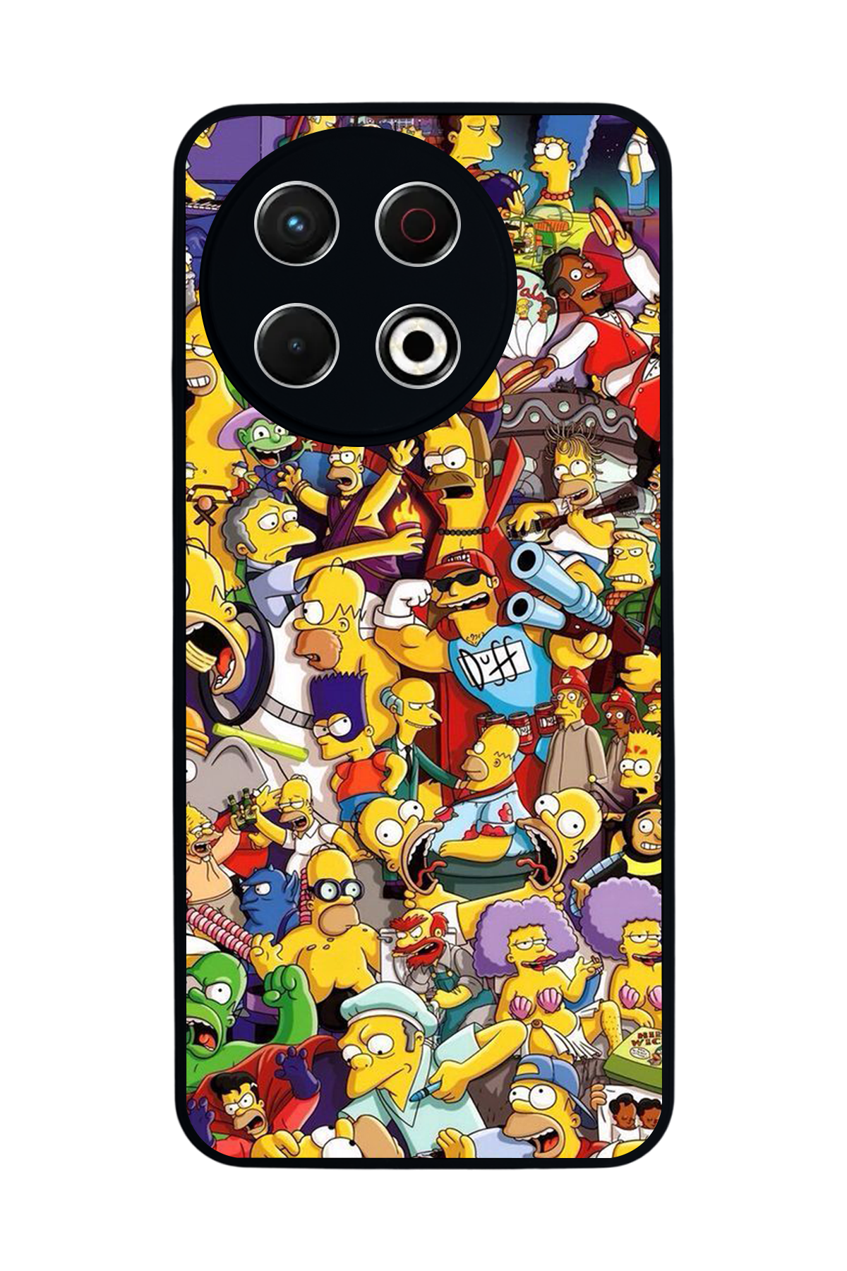 Tecno Spark 30 Pro Uyumlu The Simpsons Tasarımlı Glossy Premium Kılıf