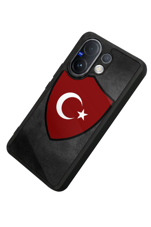 Vivo V60 Uyumlu Türk Bayragi Tasarımlı Glossy Premium Kılıf