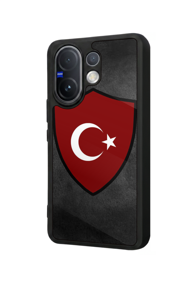 Vivo V60 Uyumlu Türk Bayragi Tasarımlı Glossy Premium Kılıf