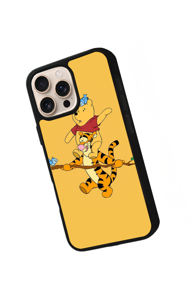 iPhone 16 Pro Uyumlu Winnie Tasarımlı Glossy Premium Kılıf