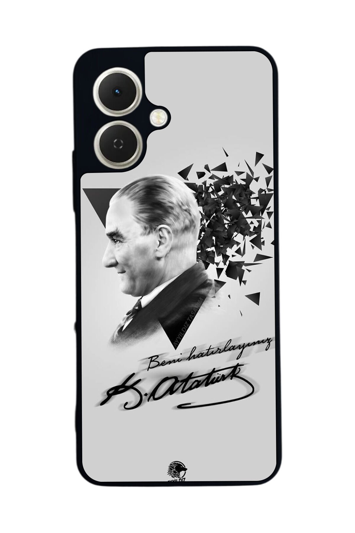 Tecno Spark GO 2 Uyumlu Mustafa Kemal Ataturk Tasarımlı Glossy Premium Kılıf