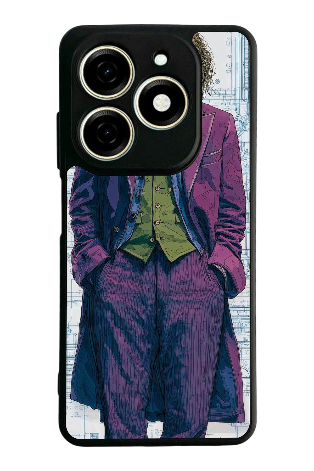 Tecno Spark 20/20C Uyumlu Joker Tasarımlı Glossy Premium Kılıf