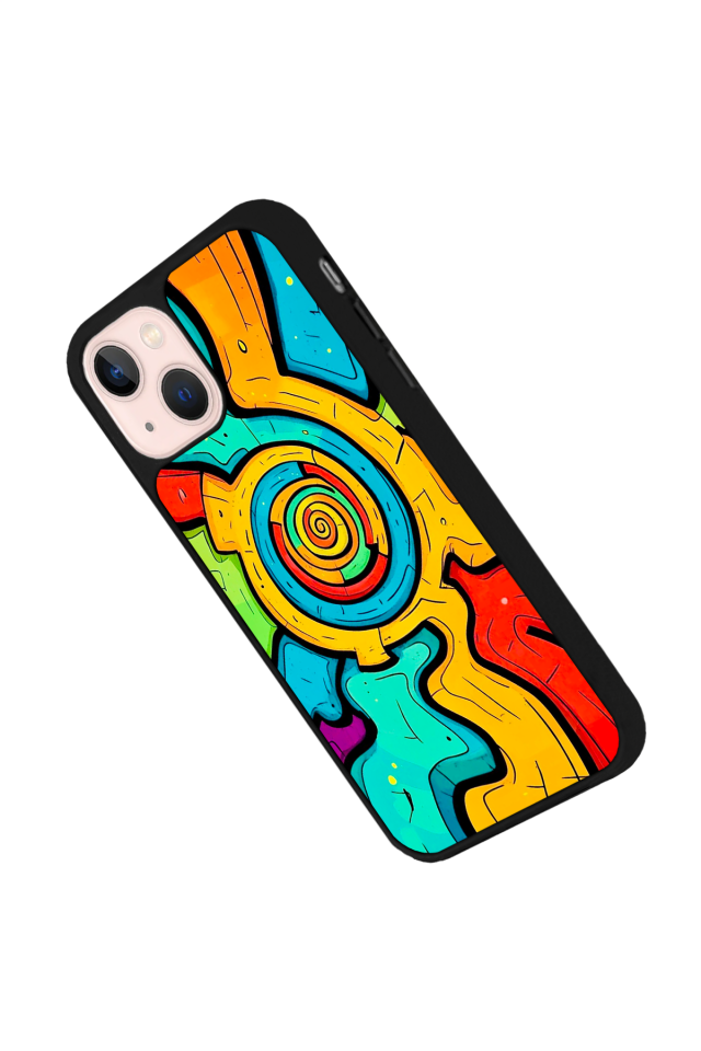 iPhone 15 Plus Uyumlu Abstract Tasarımlı Glossy Premium Kılıf