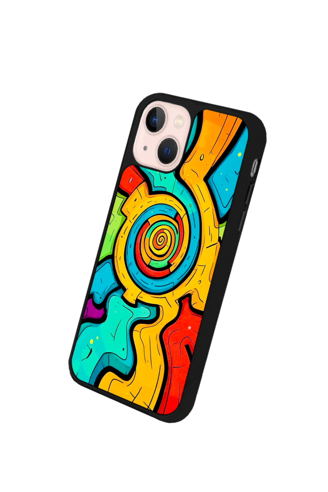 iPhone 15 Plus Uyumlu Abstract Tasarımlı Glossy Premium Kılıf