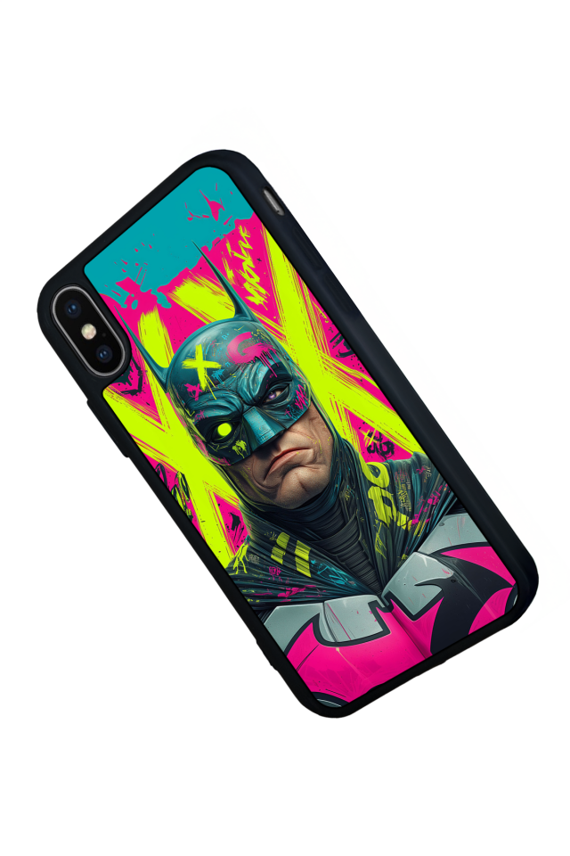 iPhone X/ XS Uyumlu Batman Tasarımlı Glossy Premium Kılıf