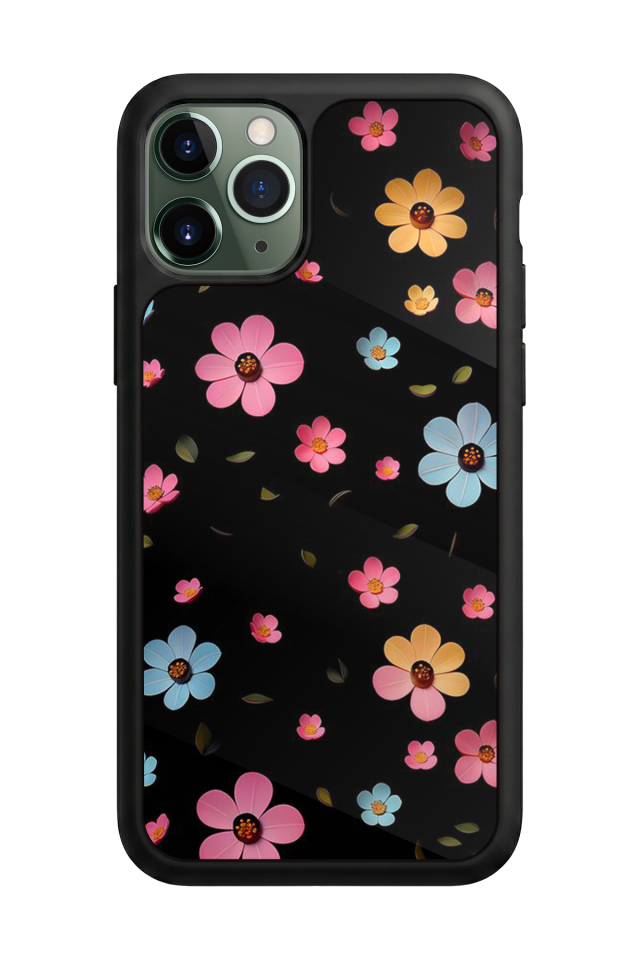 iPhone 11 Pro Uyumlu Cicek Tasarımlı Glossy Premium Kılıf