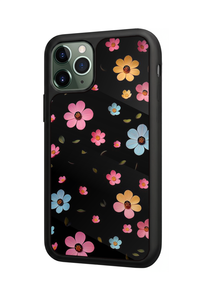 iPhone 11 Pro Uyumlu Cicek Tasarımlı Glossy Premium Kılıf