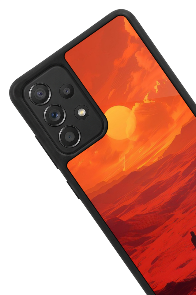 Samsung Galaxy A72 Uyumlu Güneş Tasarımlı Glossy Premium Kılıf