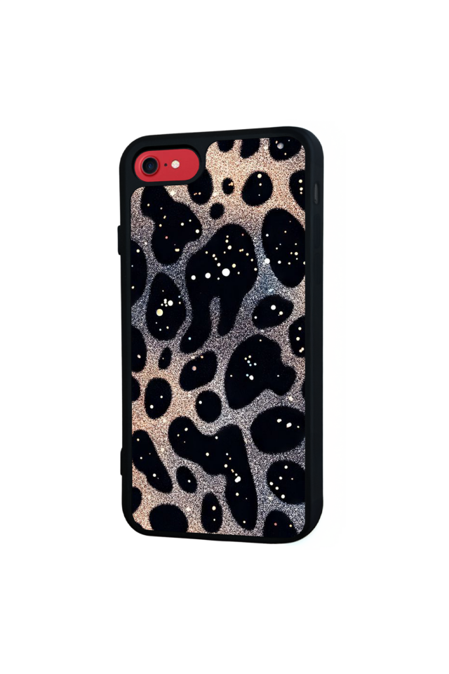 iPhone 8 Uyumlu Hologram Leopar Tasarımlı Glossy Premium Kılıf