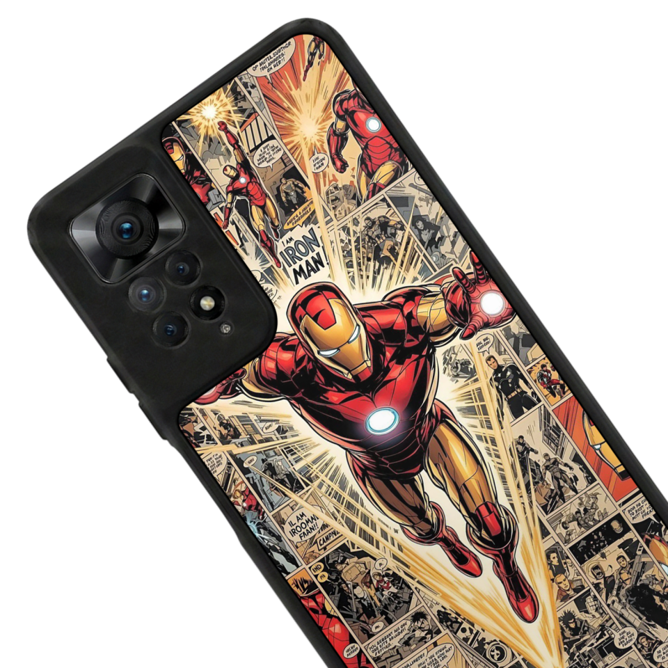 Xiaomi Redmi Note 12 Pro Uyumlu Iron Man ( Demir Adam ) Tasarımlı Glossy Premium Kılıf