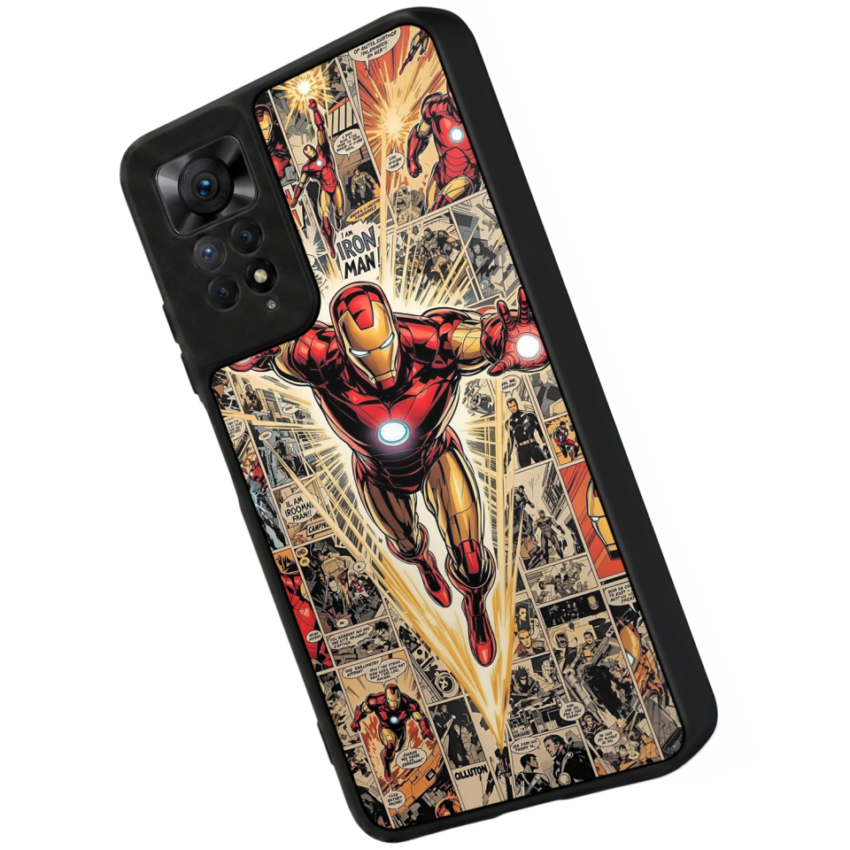 Xiaomi Redmi Note 12 Pro Uyumlu Iron Man ( Demir Adam ) Tasarımlı Glossy Premium Kılıf