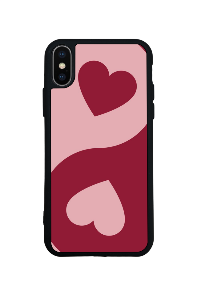 iPhone XS Max Uyumlu Kalp Love Tasarımlı Glossy Premium Kılıf