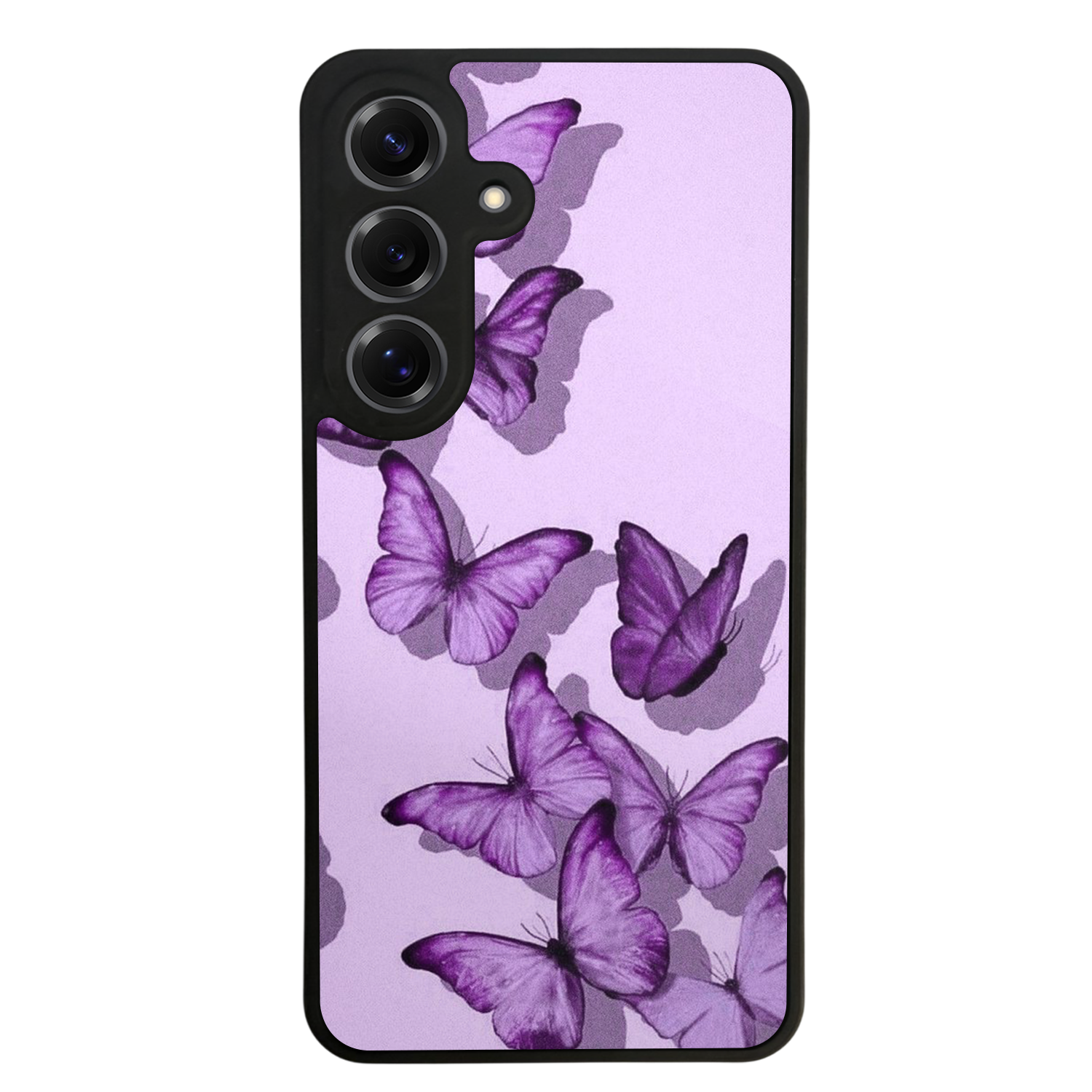 Samsung Galaxy S25 Uyumlu Kelebek Tasarımlı Glossy Premium Kılıf