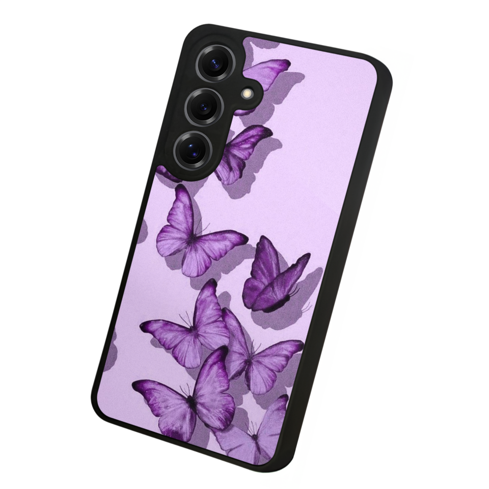 Samsung Galaxy S25 Uyumlu Kelebek Tasarımlı Glossy Premium Kılıf