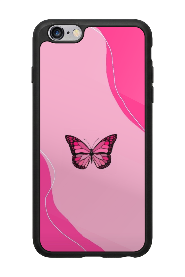 iPhone 6s Plus Uyumlu Kelebek Tasarımlı Glossy Premium Kılıf