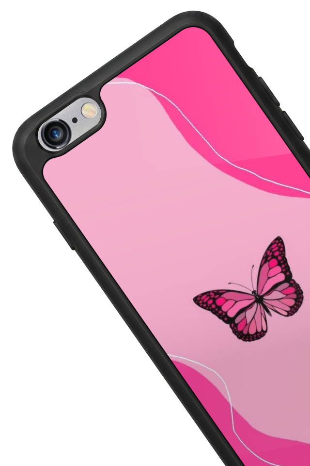 iPhone 6s Plus Uyumlu Kelebek Tasarımlı Glossy Premium Kılıf