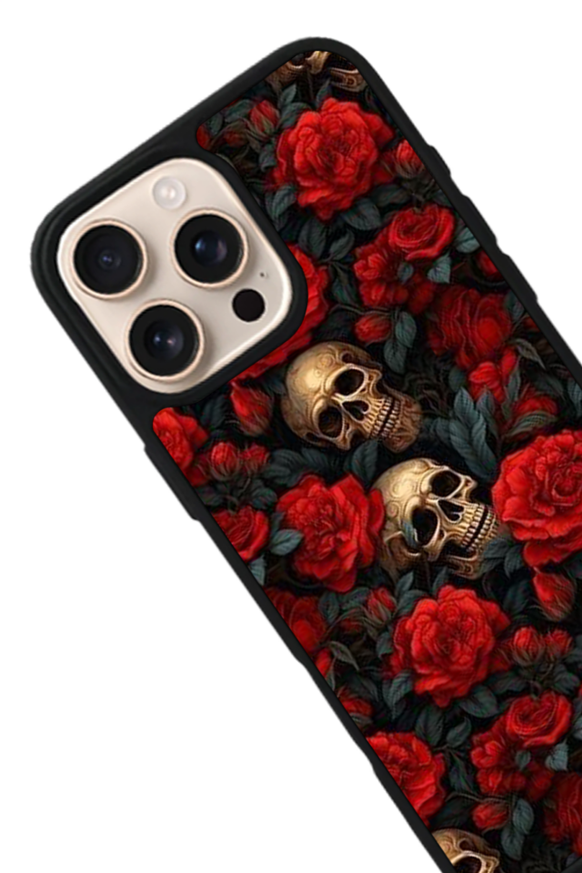 iPhone 15 Pro Uyumlu KuruKafa Tasarımlı Glossy Premium Kılıf