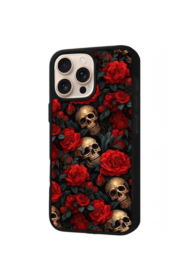 iPhone 15 Pro Uyumlu KuruKafa Tasarımlı Glossy Premium Kılıf