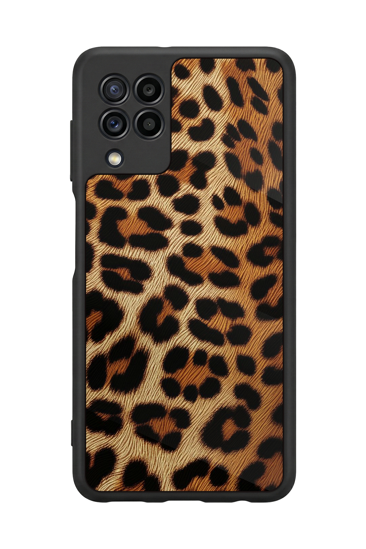 Samsung Galaxy M32 Uyumlu Leopar Tasarımlı Glossy Premium Kılıf
