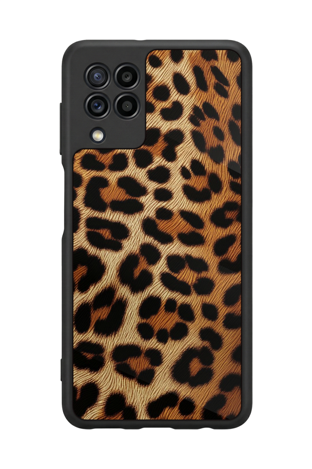 Samsung Galaxy M32 Uyumlu Leopar Tasarımlı Glossy Premium Kılıf