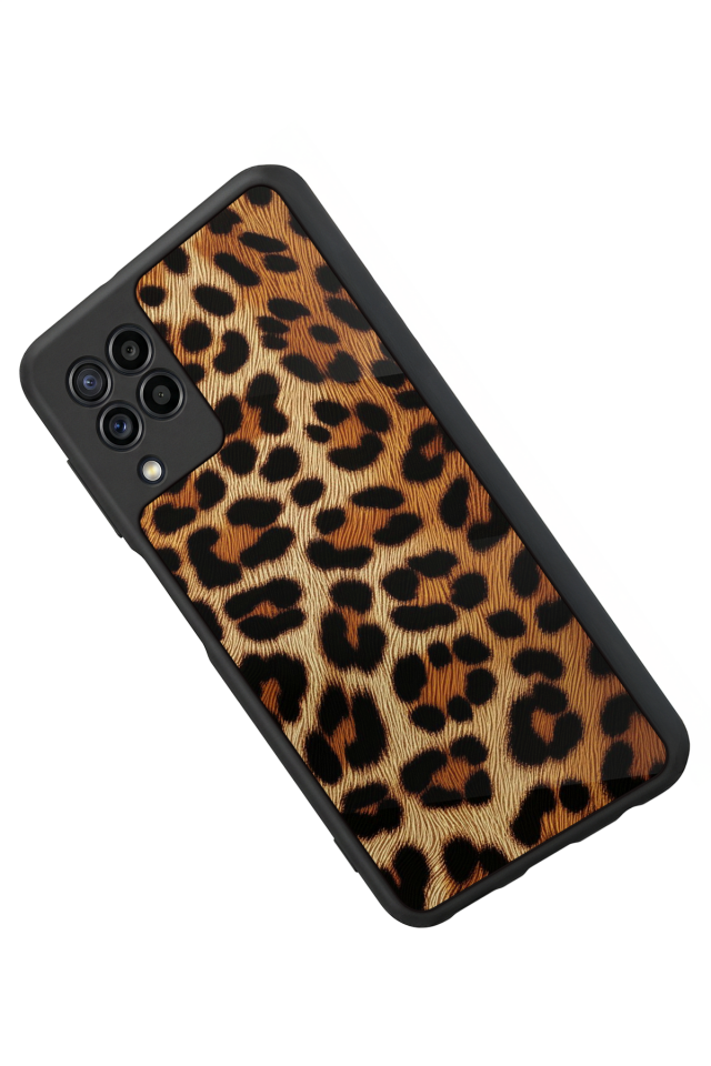 Samsung Galaxy M32 Uyumlu Leopar Tasarımlı Glossy Premium Kılıf