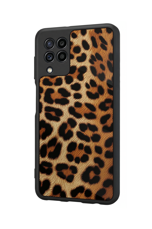Samsung Galaxy M32 Uyumlu Leopar Tasarımlı Glossy Premium Kılıf