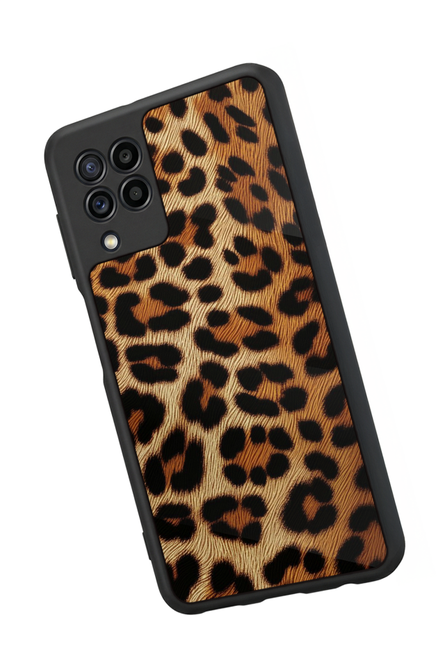 Samsung Galaxy M32 Uyumlu Leopar Tasarımlı Glossy Premium Kılıf